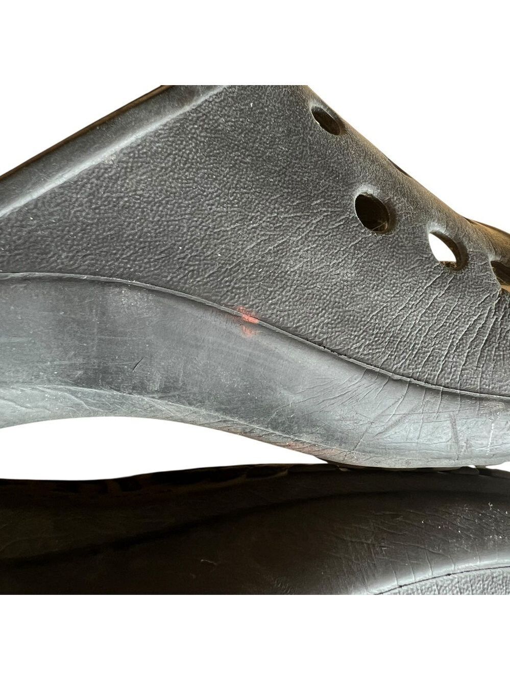 Crocs Black and White Slide Sandals - Picture 6 of 8